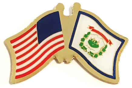 West Virginia Flag Lapel Pin - Double