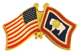 Wyoming Flag Lapel Pin - Double